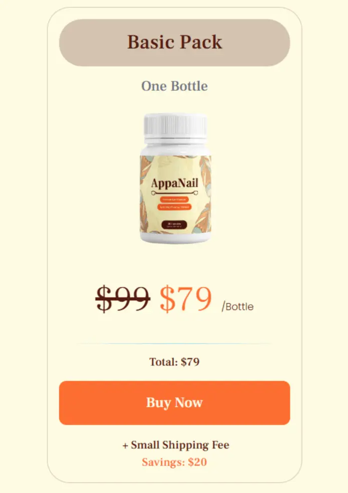 AppaNail Supplement Price Of 1 Bottle